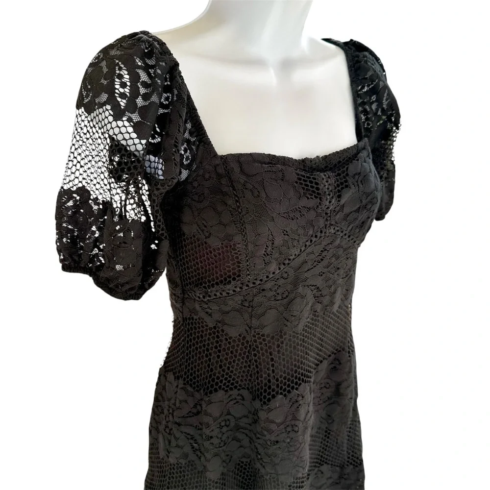 Free People Be Your Baby Black Lace Dress - Picture 7 of 12